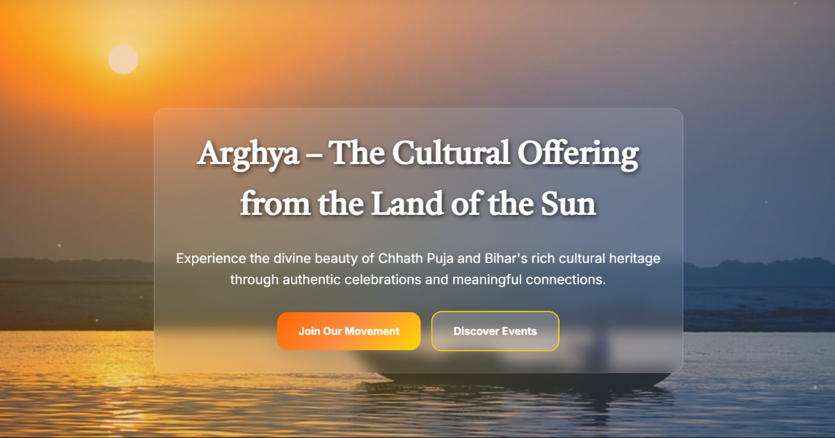 Arghya Chhath cultural website project by Anikesh Roy